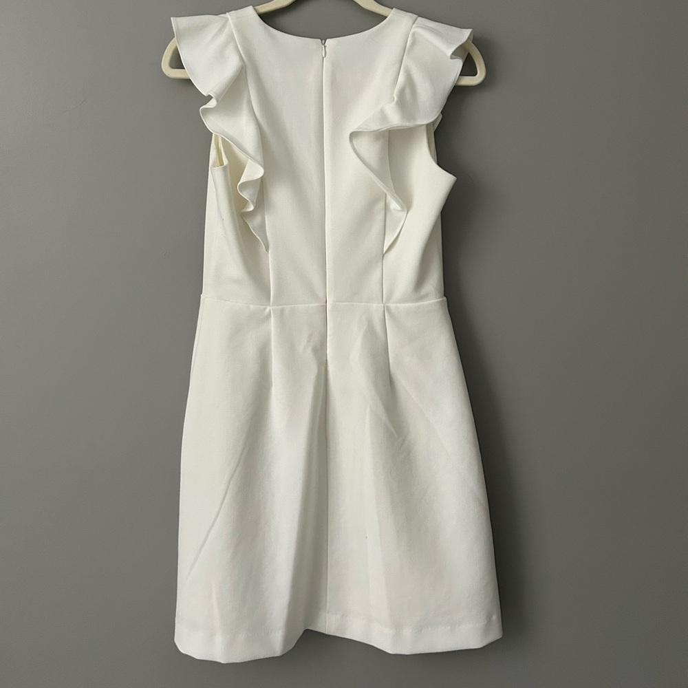 French Connection White Ruffle Mini Dress - Picture 2 of 4